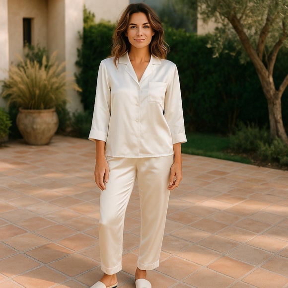 Victoria's Secret Gold Label White Pajama Set - Picture 14 of 15